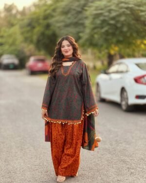 3 Piece Printed Lawn Suit - 388