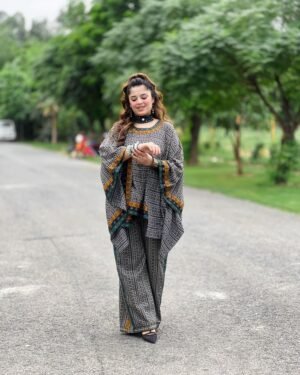 3 Piece Printed Lawn Kaftan - 395