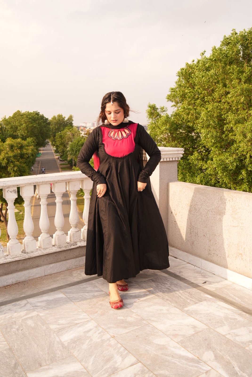 2-Piece Lawn Frock Stuff: Lawn 2 PIECE ( fROCK + Trouser ) STITCHED