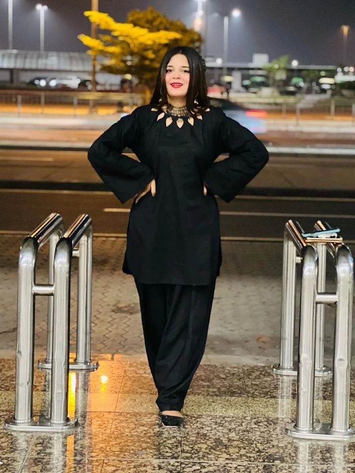 2 Piece Black Cotton Suit