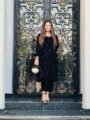Embroidered 3 Piece Velvet Suit