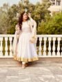 Chiffon Frock(3 Piece) with Exquisite Pearl Detailing