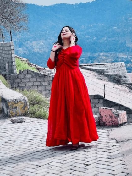 Chiffon Red Frock
