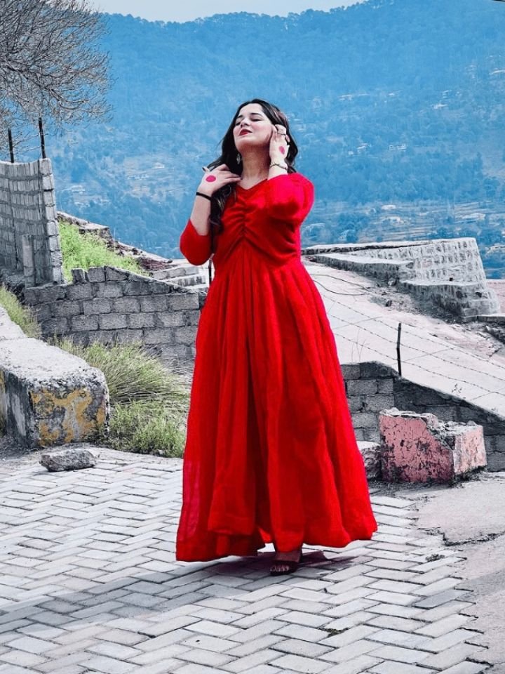 Chiffon Red Frock