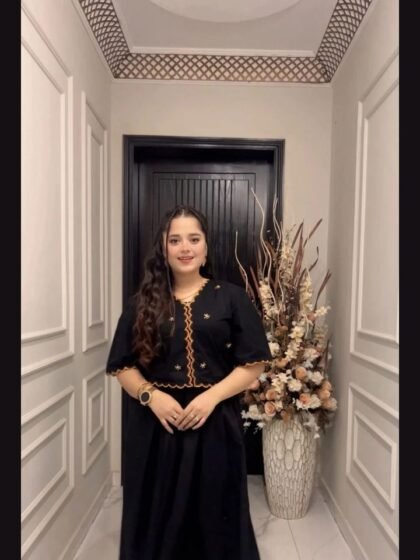 Embroidered Cotton 2-Piece (Shirt + Skirt)